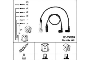Zestaw Przewodów Zapłonowych Vw Golf Iii 1.8 11.91