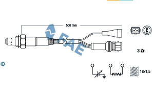 Sonda Lambda (ogrzewana) Audi 100 80 A6 A8 Cabriol