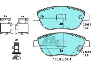 Klocki Hamulcowe Ceramiczne Fiat 500l Opel Corsa D
