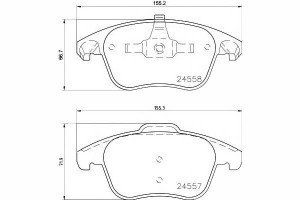 Klocki Hamulcowe Citroen Przód C4 Ds4 Ds5 1,6-2,0