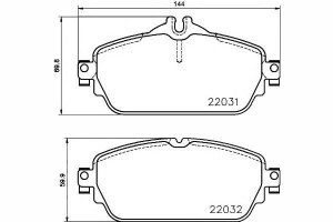 Klocki Hamulcowe Mercedes Przód W205 2,0-2,2 14- T
