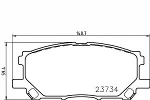 Klocki Hamulcowe Toyota Przód Lexus Rx300 03- Text