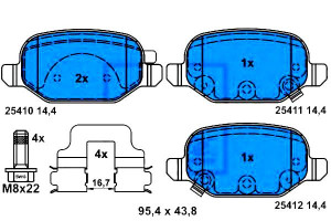 Klocki Hamulcowe Fiat Panda 0.9/1.3d 06.12- Ate