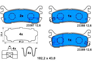 Klocki Hamulcowe Mazda 323 F V Mx-5 I Mx-5 Ii 1.6/
