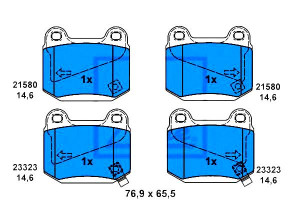 Klocki Hamulcowe Mitsubishi Carisma Lancer Vi Niss
