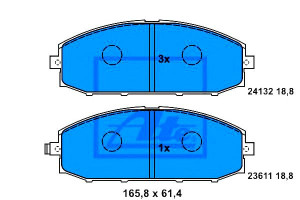Klocki Hamulcowe Nissan Patrol Gr V 2.8d-4.8 06.97