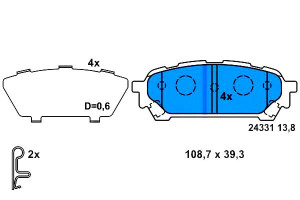 Klocki Hamulcowe Subaru Forester Impreza 2.0/2.5 1
