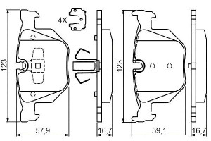Klocki Hamulcowe Bmw Tył 3 2,0-3,0 05-13 Bosch