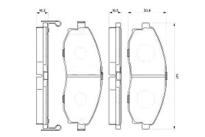 Klocki Hamulcowe Hyundai Przód H1 Bosch