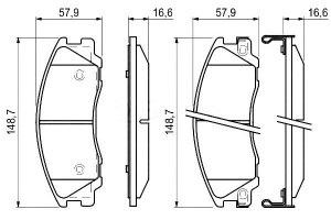 Klocki Hamulcowe Hyundai Terracan 2.5d/2.9d/3.5 11