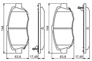Klocki Hamulcowe Lexus Przód Gs 300 93-97 Bosch