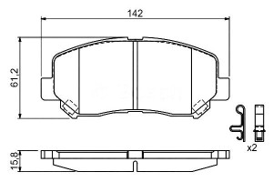 Klocki Hamulcowe Mazda Przód Cx-5 11- Bosch