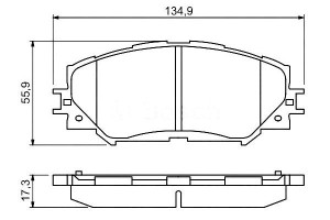 Klocki Hamulcowe Subaru Trezia Toyota Auris Coroll