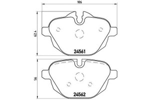 Klocki Hamulcowe Bmw 5 F10 10- Tył Brembo
