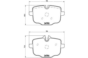 Klocki Hamulcowe Bmw 5 F10 10- Tył Brembo