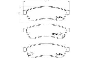 Klocki Hamulcowe Chevrolet Epica 06- Tył Brembo