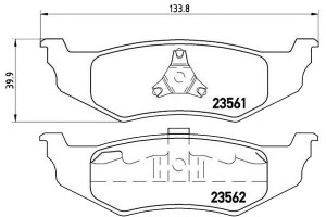 Klocki Hamulcowe Chrysler Stratus 95-01 Tył Brembo