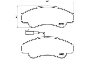 Klocki Hamulcowe Fiat Ducato 02- Z Czuj. Brembo