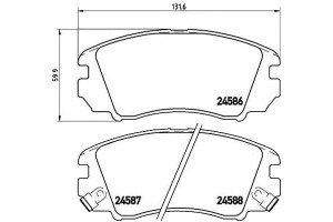 Klocki Hamulcowe Kia Magentis 05- Przód Brembo