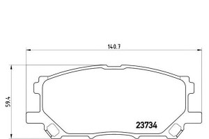 Klocki Hamulcowe Lexus Rx300 03-08 Brembo