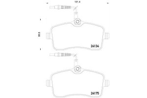 Klocki Hamulcowe Peugeot 407 04- Z Czuj. Brembo