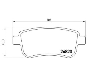 Klocki Hamulcowe Renault Megane 08- Tył Brembo