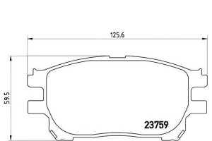 Klocki Hamulcowe Toyota Previa 03-05 Przód Brembo
