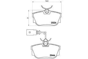 Klocki Hamulcowe Vw T4 96- Tył Brembo