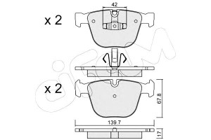 Klocki Hamulcowe Bmw 7 F01.f02.f03.f04 09- Tył Cif