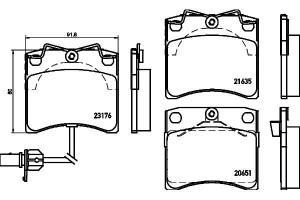 Klocki Hamulcowe Hella Pagid 7d0698151h 7d0698151c