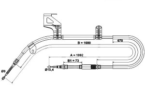 Linka Hamulca Ręcznego Skoda Superb I 1.8-2.8 12.0