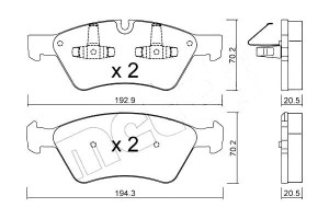 Klocki Hamulcowe Mercedes Ml W164 05- Metelli