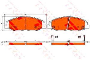 Klocki Hamulcowe Cadillac Przód Cts 08- Trw