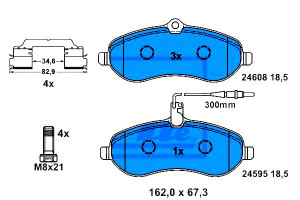 Klocki Hamulcowe Citroen Przód Jumpy 1,6-2,0 Hdi 0