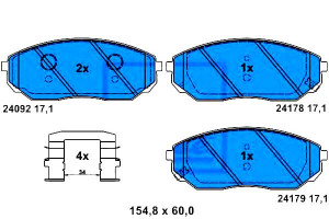Klocki Hamulcowe Kia Sorento I 2.4-3.5 08.02- Ate