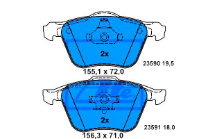 Klocki Hamulcowe Volvo Przód S60 S80 V70 Xc90 98-