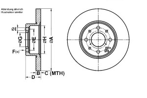 Tarcze Hamulcowe 2szt. Alfa Romeo Mito 0.9-1.6d 08