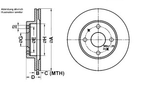 Tarcze Hamulcowe 2szt. Daihatsu Cuore Vi Cuore Vii