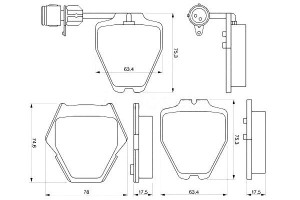 Klocki Hamulcowe Vw Przód A8 (8szt) Bosch