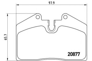Klocki Hamulcowe Porsche 944 88-91 P+t Brembo