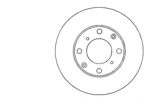 Tarcze Hamulcowe 2szt Honda Civic 88-91 A.b.s.