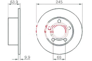 Tarcze Hamulcowe 2szt Audi A6 94- Vw Passat 96- Ty