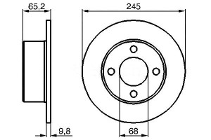 Tarcze Hamulcowe 2szt. Audi 100 2.3 08.86-11.90 Bo