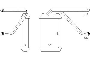 Nagrzewnica (180x130x42) Daewoo Espero Nexia 1.5/1
