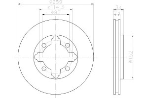 Tarcze Hamulcowe Mintex 45251sm4000 45251sn7e40 45