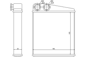 Nagrzewnica (167x171x35) Nissan Micra C+c Iii Micr
