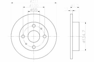 Tarcze Hamulcowe 2szt. Daihatsu Cuore Vi Cuore Vii
