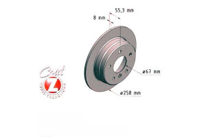 Tarcze Hamulcowe 2szt Mercedes Vaneo 02-05 Tył Zim