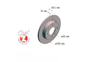 Tarcze Hamulcowe 2szt Mitsubishi Colt 03- Tył Zimm