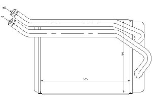 Nagrzewnica (166x170x42) Hyundai Santa Fé I 2.0-2.